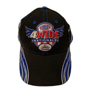 Main Gate NHRA 4 Wide Nationals 2012 Charlotte NC Hat Black Blue Flames Cap